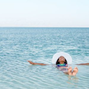 floating at the Dead Sea
